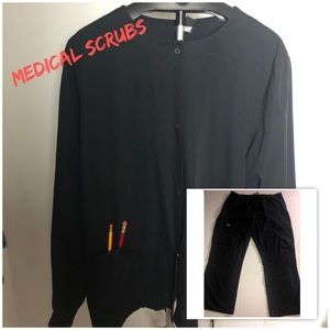 Medical Scrubs plus size XL Black pants and top